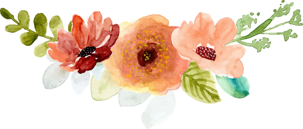 Watercolor Floral Cutout