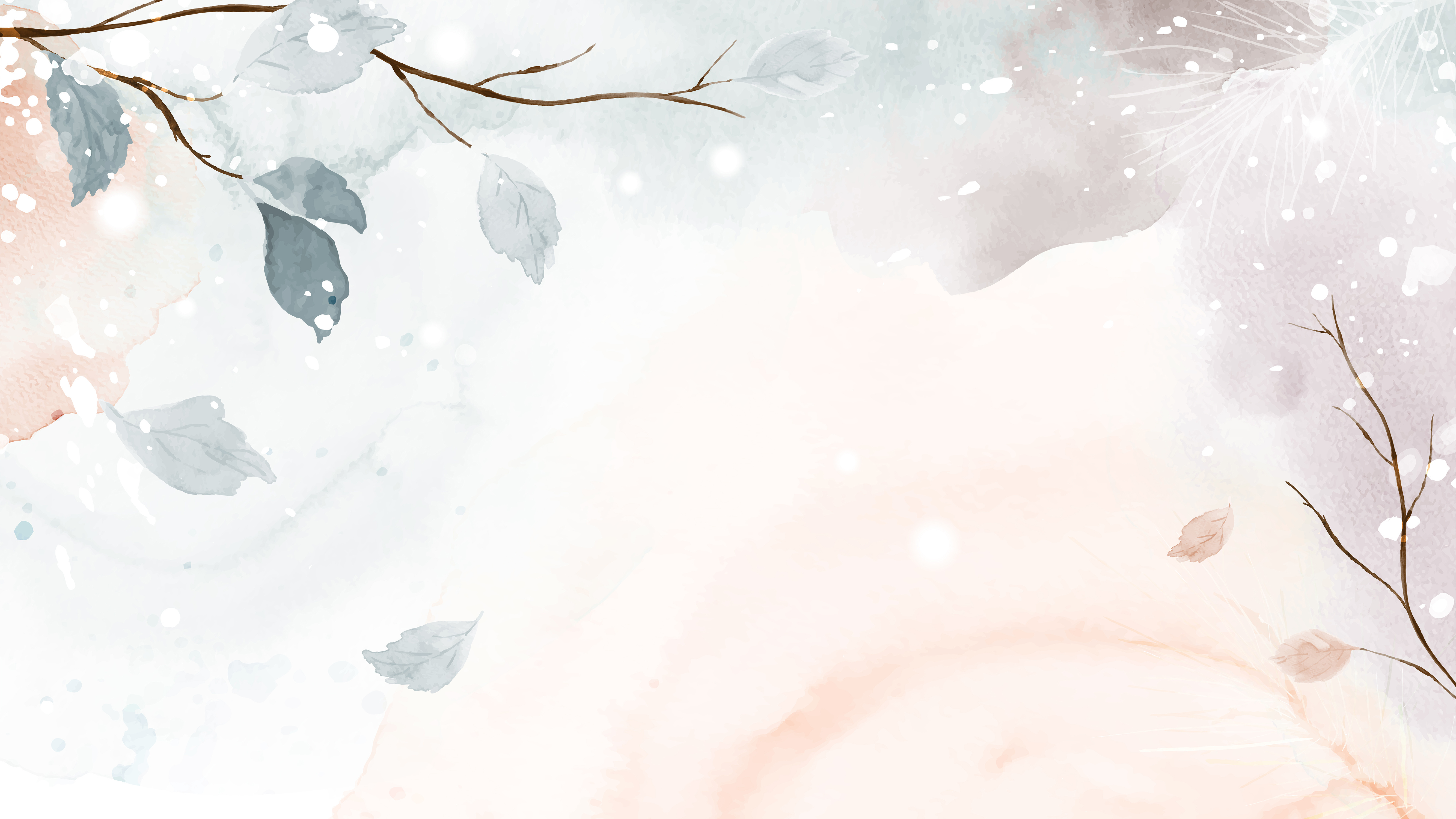 Abstract Watercolor Winter Background